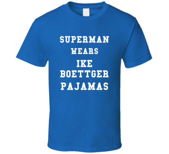 Superman Wears Ike Boettger Pajamas Buffalo Football Game Day T Shirt