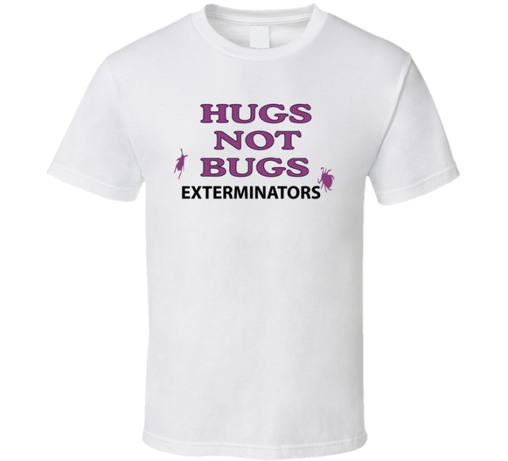 Bob's Burgers Hugs Not Bugs Funny Exterminator Van Pun T Shirt