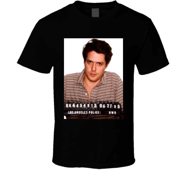 Hugh Grant Celebrity Mug Shot T Shirt