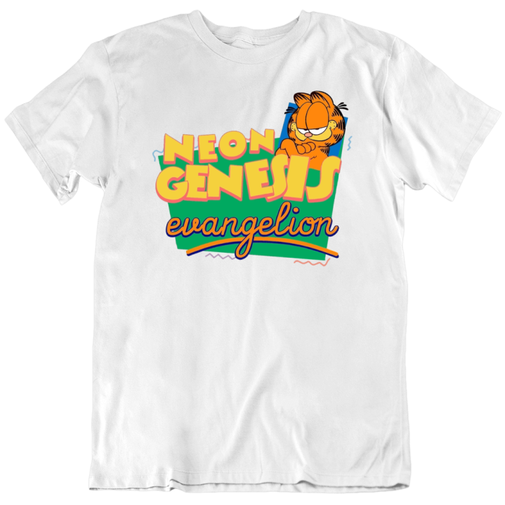 Neon Genesis Evangelion Garfield Parody Gift T Shirt