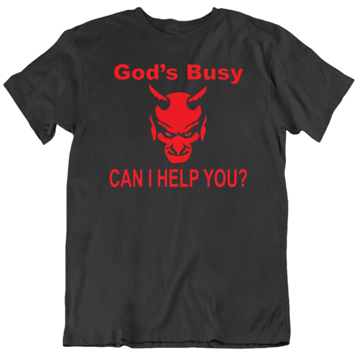 God's Busy Can I Help You Funny Lucifer Morningstar The Devil Gif