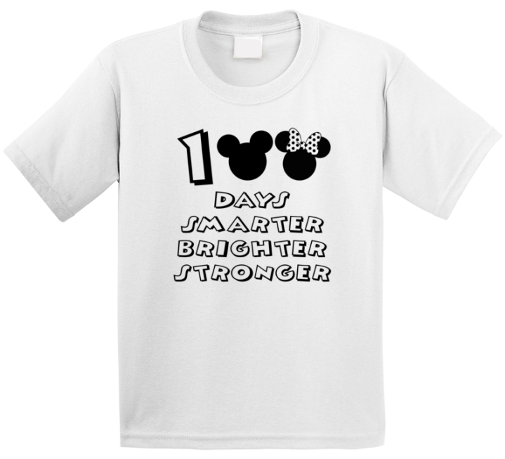 100 Days Smarter Brighter Stronger Kids School Teacher Gift T Shirt