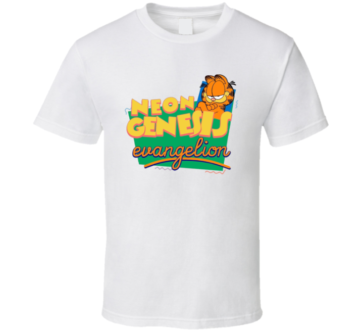 Neon Genesis Garfield Parody Meme Gift T Shirt