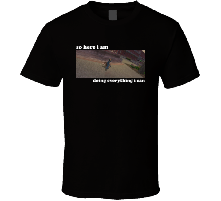 So Here I Am Tony Hawk Pro Skate Superman Goldfinger T Shirt