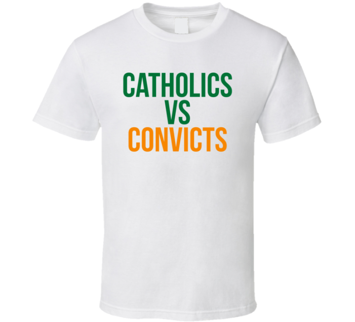 Catholics Vs Convicts Vintage 1988 Notre Dame Football T Shirt