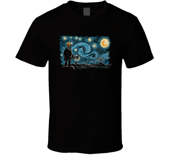 Zelda Breath Of The Wild Starry Night Gift T Shirt