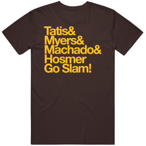 Tatis Myers Machado Hosmer Slam Diego Baseball T Shirt