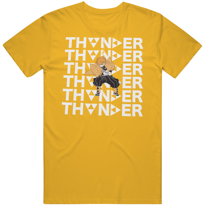 Kimetsu No Yaiba Zenitsu Thunder Anime T Shirt