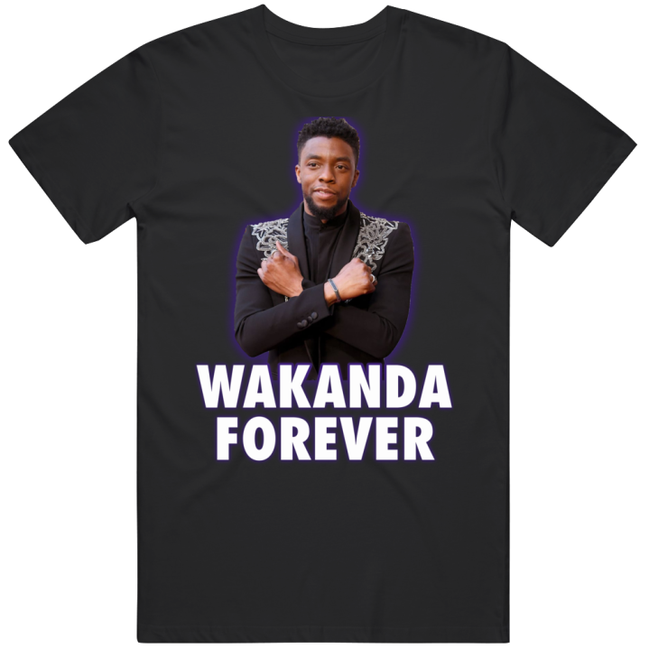 Wakanda Forever Chadwick Boseman Tribute Black Panther T Shirt