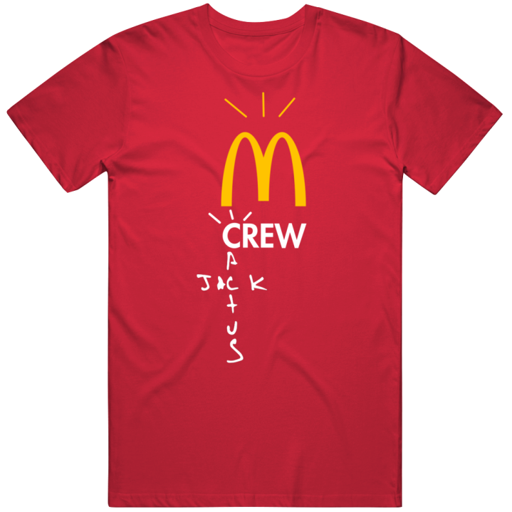 Mcdonalds Cactus Jack Crew T Shirt (prints on upper left chest pocket