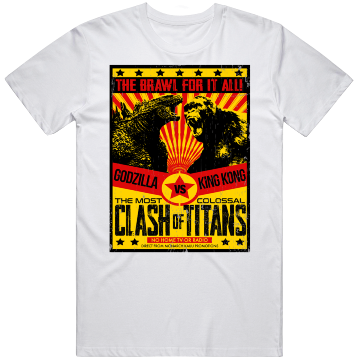 Godzilla Vs King Kong Clash Of Titans Movie T Shirt