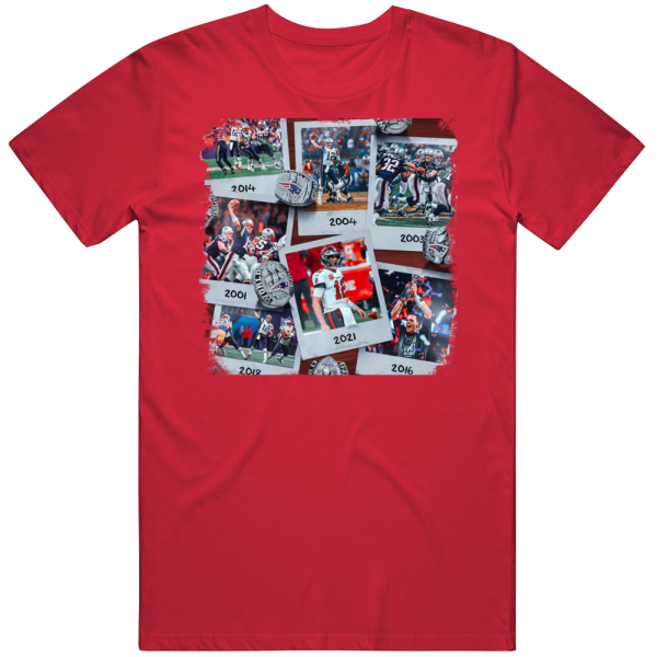 Tom Brady Bunch 7 Rings Tampa Bay Football Champions T Shirt