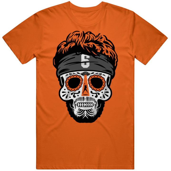 Baker Mayfield Sugar Skull Cleveland Browns Football T Shirt