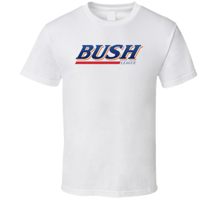 Bush League Minor League Softball Busch Beer Logo Parody T Shirt