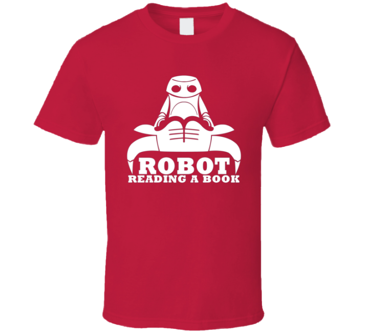 Chicago Bulls Parody Robot Reading A Book Basketball T Shirt