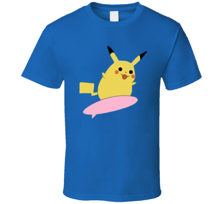 Pikachu Surboard Ash Ketchum Pokemon T- Gift T Shirt