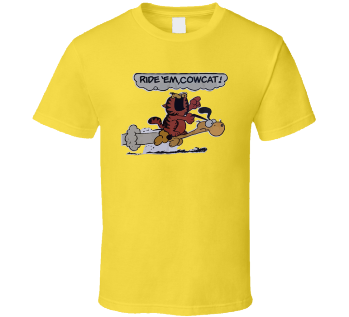 Ride Em Cowcat Garfield Comic T Shirt