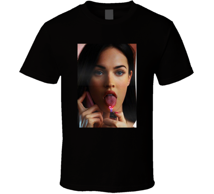 Megan Fox Lighter Flame Fire Lick Gift T Shirt