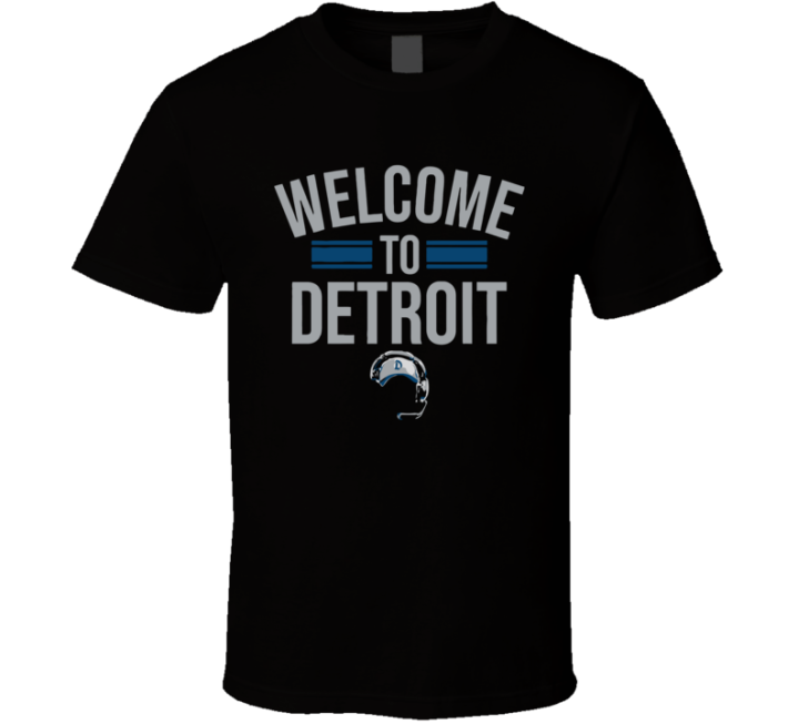 Welcome To Detroit Lions Football T Shirt