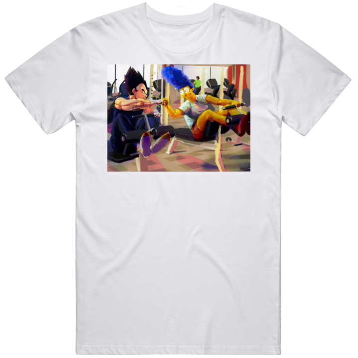 Vegeta Marge Working Work Out Gym T Shirt