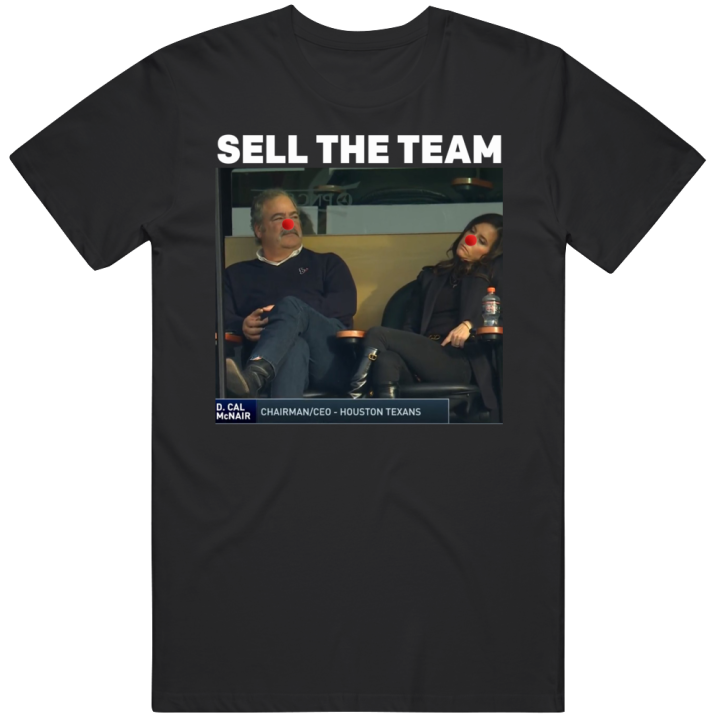 Sell The Team Houston Texans Cal Mcnair Sleeping Clown T Shirt