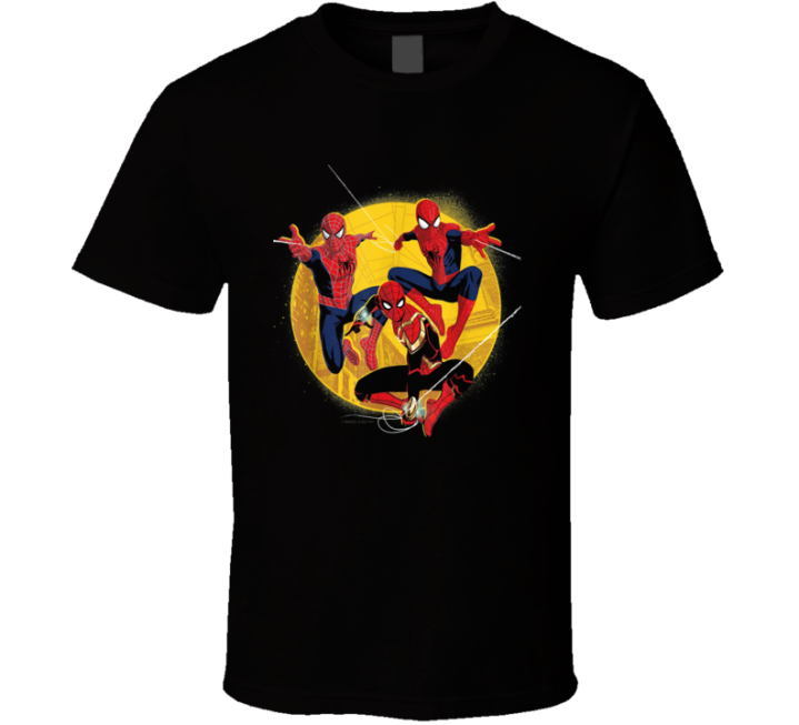 Spider-man No Way Home Spider Man In Action Movie T Shirt