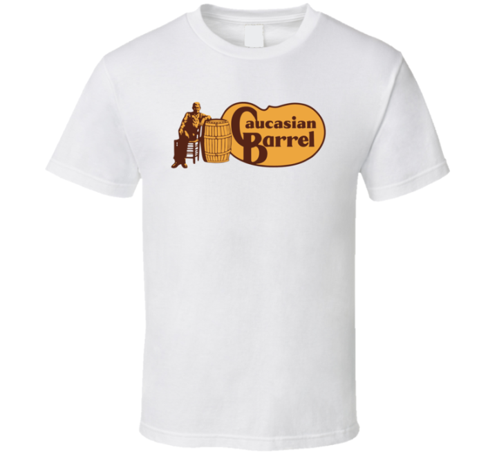 Caucasian Barrel Cracker Parody T Shirt