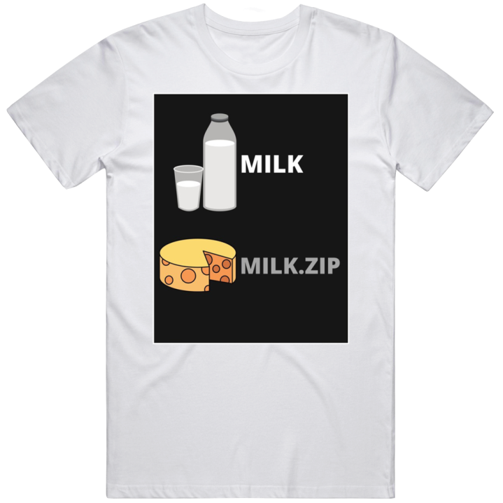 Milk Milk Zip Cheese Funny Developer Programming T Shirt