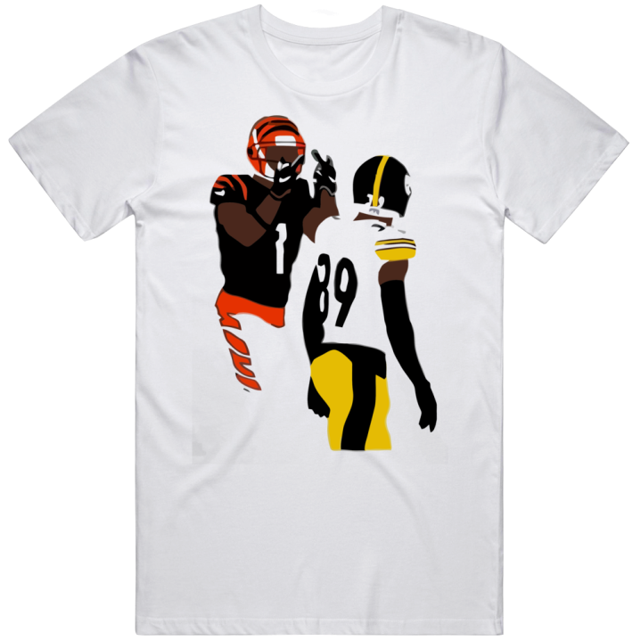 Middle Finger Jamar Chase Minkah Fitzaptrick Bengals Steelers Football