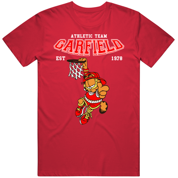 Athletic Team Garfield Comic Basketball Christmas Gift T Shirt