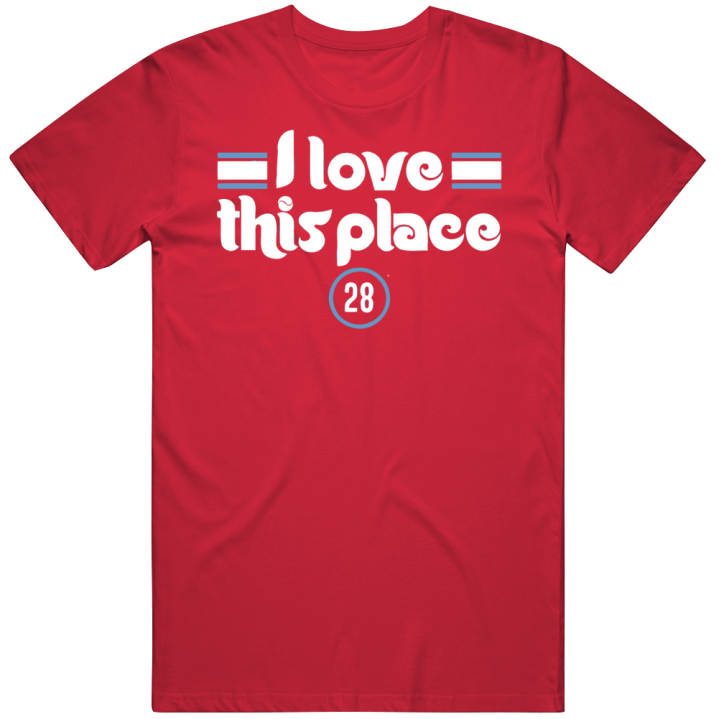 I Love This Place Alec Bohm Philadelphia Phillies Baseball T Shirt