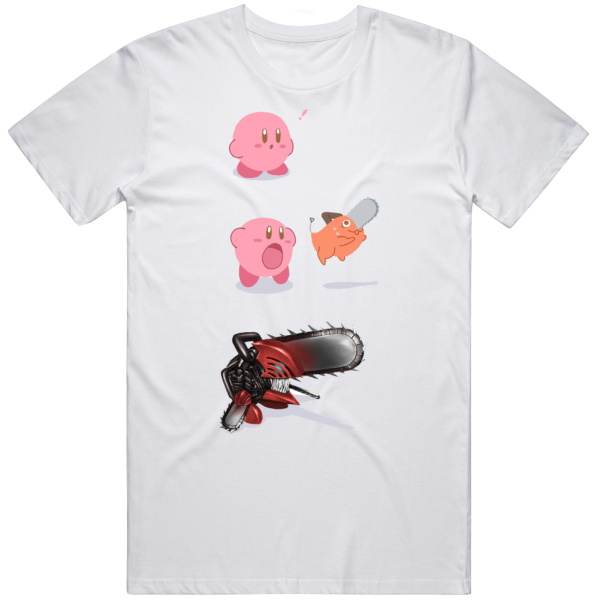 Chainsaw Man Kirby Parody Pochita Power Up Christmas Gift T Shirt