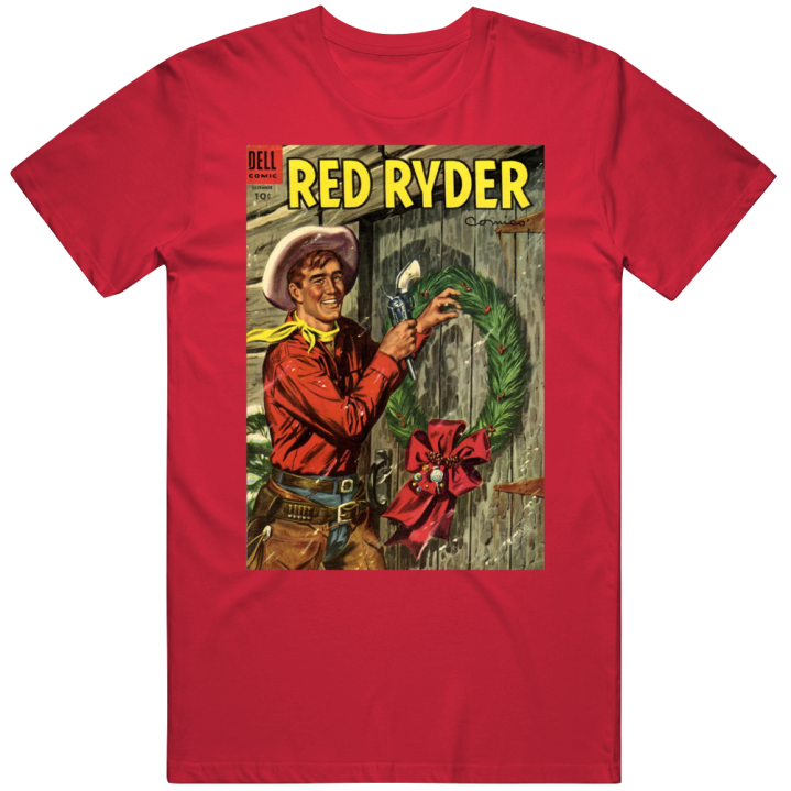 Red Ryder Cowboy Christmas Vintage Retro Gift T Shirt