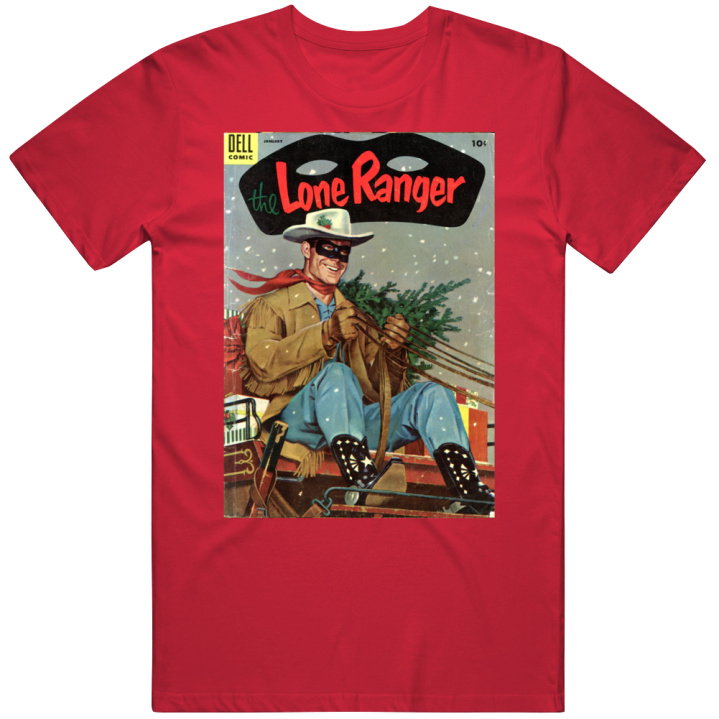 The Lone Ranger Cowboy Christmas Vintage Retro Comic Gift T Shirt