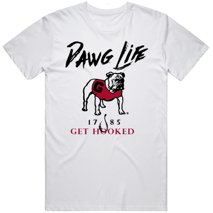 Georgia Bulldogs Dawg Life Get Hooked 1785 Football Gift T Shirt