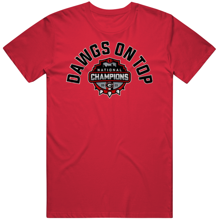 Georgia Bulldogs  Dawgs On Top National Champions 2021 Football Gift T