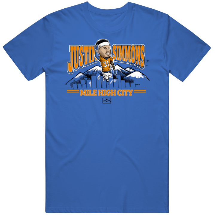 Justin Simmons Mile High Denver Broncos Football T Shirt