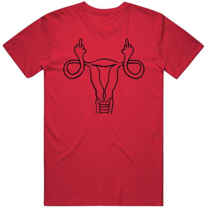 Uterus Middle Finger Fuck You Christmas Gift T Shirt