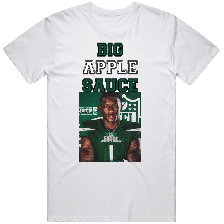 Ahmad Gardner Big Apple Sauce New York Jets Football T Shirt