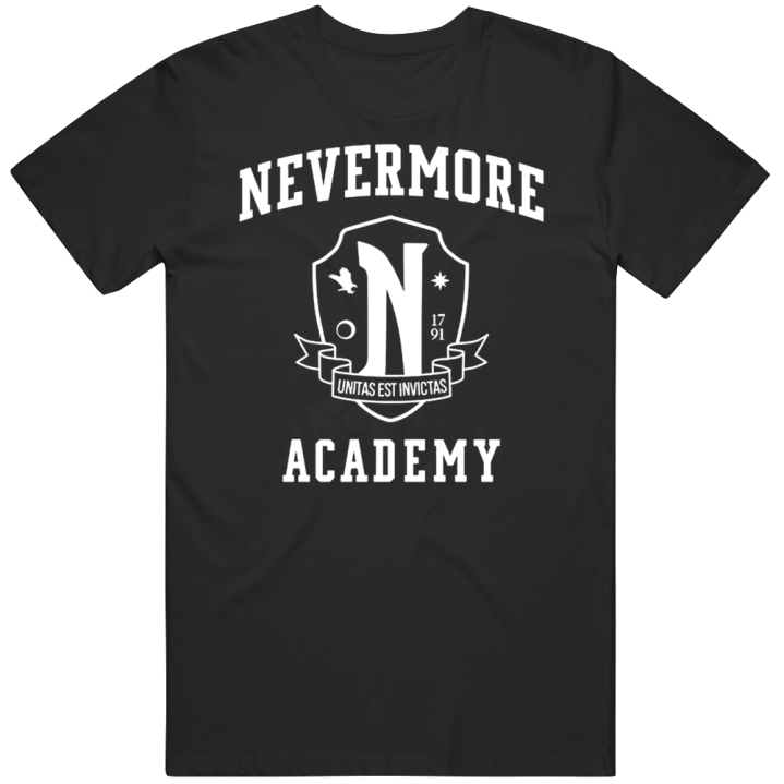 Nevermore Academy Wednesday Edgar Allan Poe Raven T Shirt