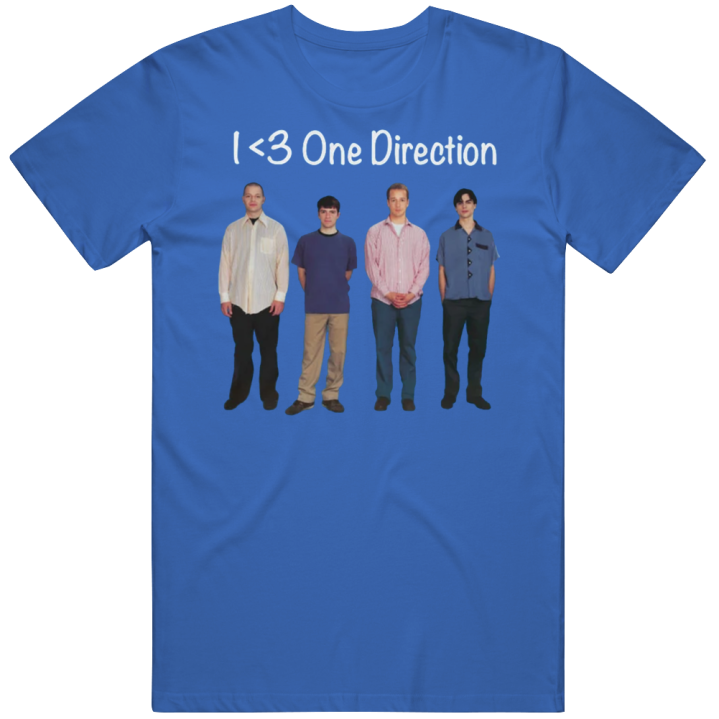 I Love One Direction Weezer Blue Meme T Shirt