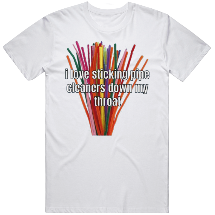 Love Sticking Pipe Cleaners Down My Throat Meme T Shirt