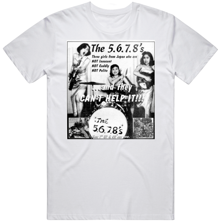 5 6 7 8 Japanese Girls Garage Rock Band Vintage T Shirt