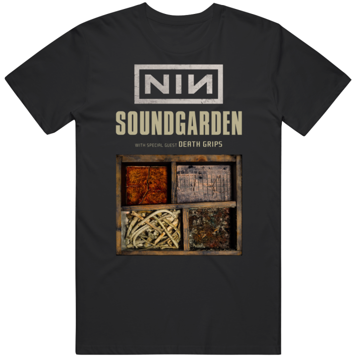 Nine Inch Nails Soundgarden Tour Band Grunge Rock T Shirt