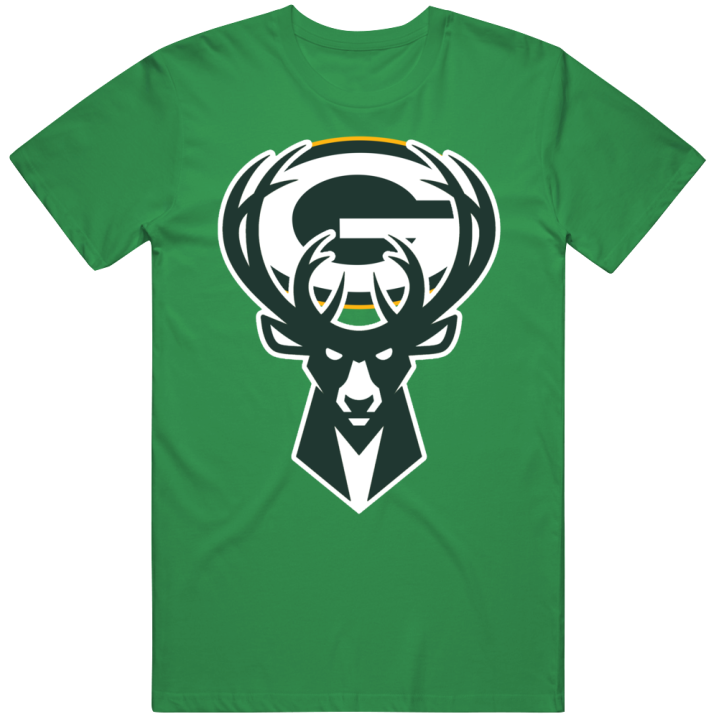 Green Bay Milwaukee Bucks Packers Mashup T Shirt