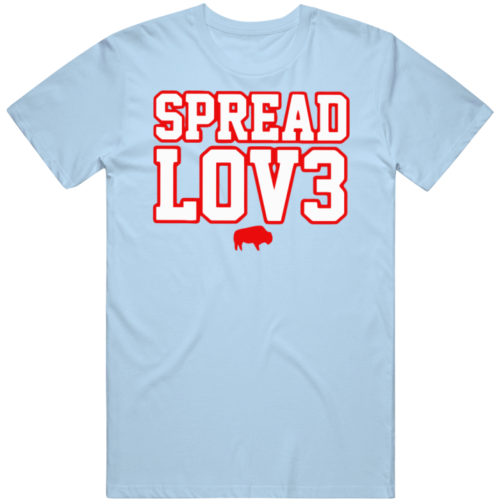 Built In Buffalo Spread Lov3 Love Bills Football T Shirt