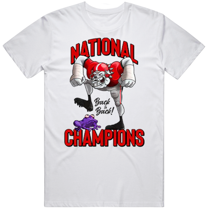 Georgia Bulldogs National Champions Stomp Toad Football T Shirt