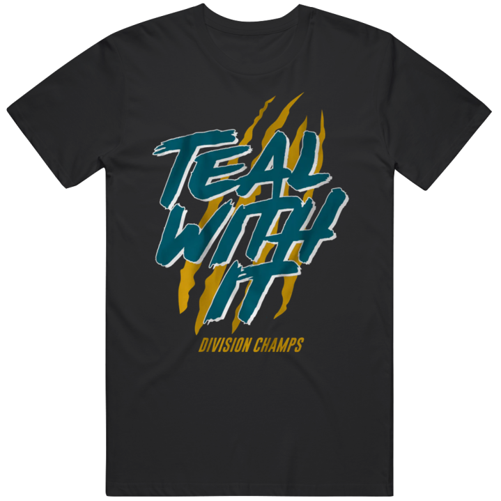 Jacksonville Jaguars Teal With It Division Champs Football T Shirt