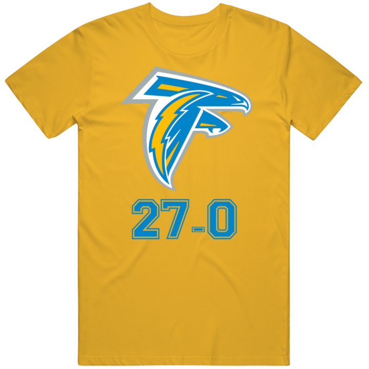 Jacksonville Jaguars Falcons Chargers 27 0 Football T Shirt