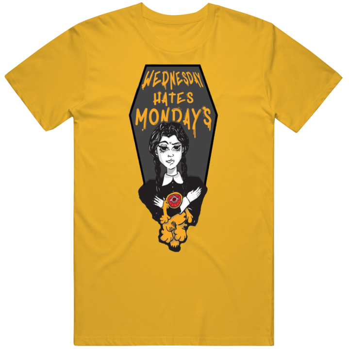 Wednesday Adams Hates Mondays Garfield Shinji T Shirt